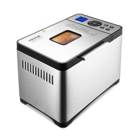 VEVOR Bread Maker, 19-in-1 2LB Dough Machine, Nonstick Ceramic Pan Automatic Breadmaker with Gluten Free Setting, Whole Wheat Bread Making, Digit (Default: Default)